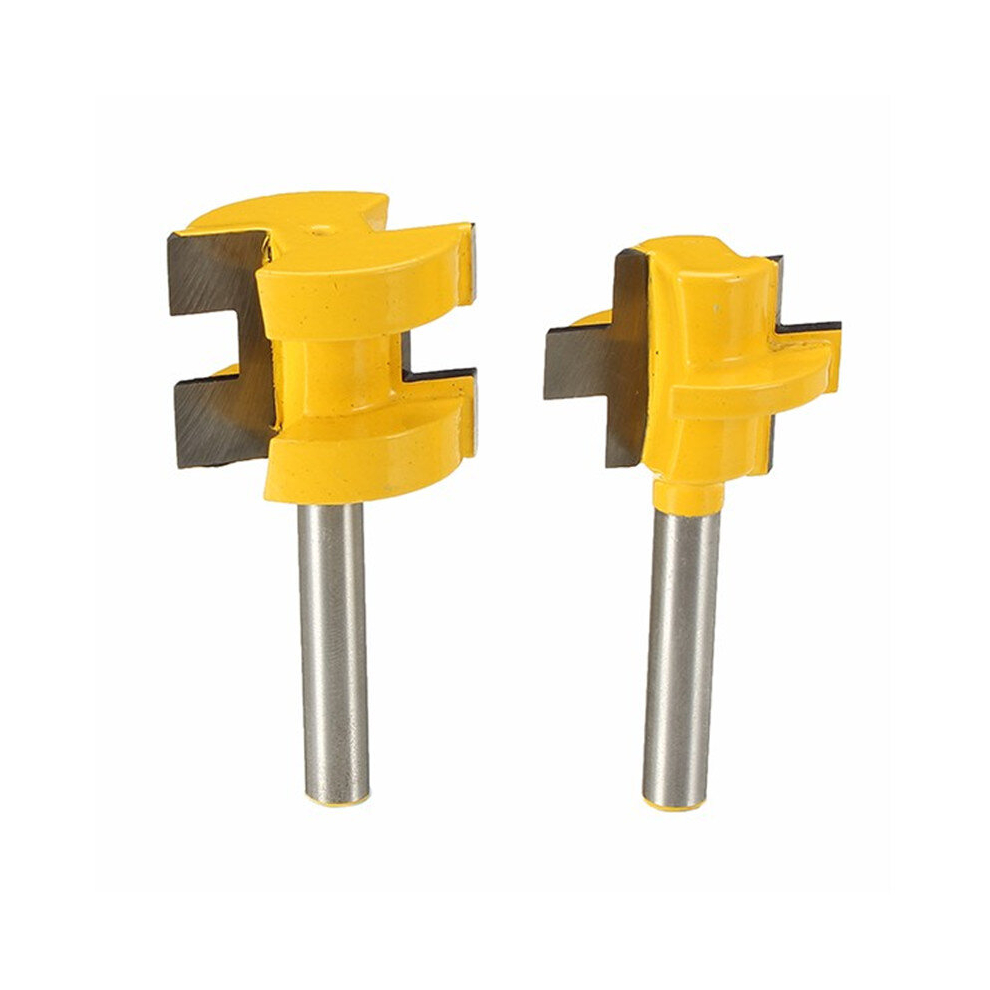 2Pcs 6.35Mm Tongue And Groove Router Bit Tenon Woodworking Cutter 6966554145304