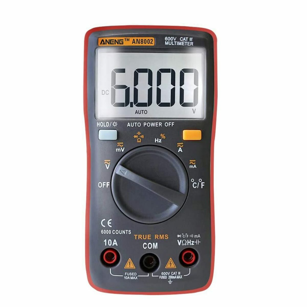 Aneng An8002 Digital True Rms 6000 Counts Multimeter Ac/Dc Current Voltage Frequency Resistance Temperature Tester / 6918041098235