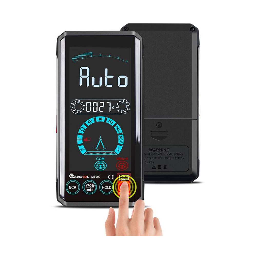 Mustool Mt009 4.4-Inch Touch Screen Smart True Rms Digital Multimeter Automatic Measurement With Vfc Fuctiuon Current Voltage Test 6000 Counts Dispaly 6900974087301