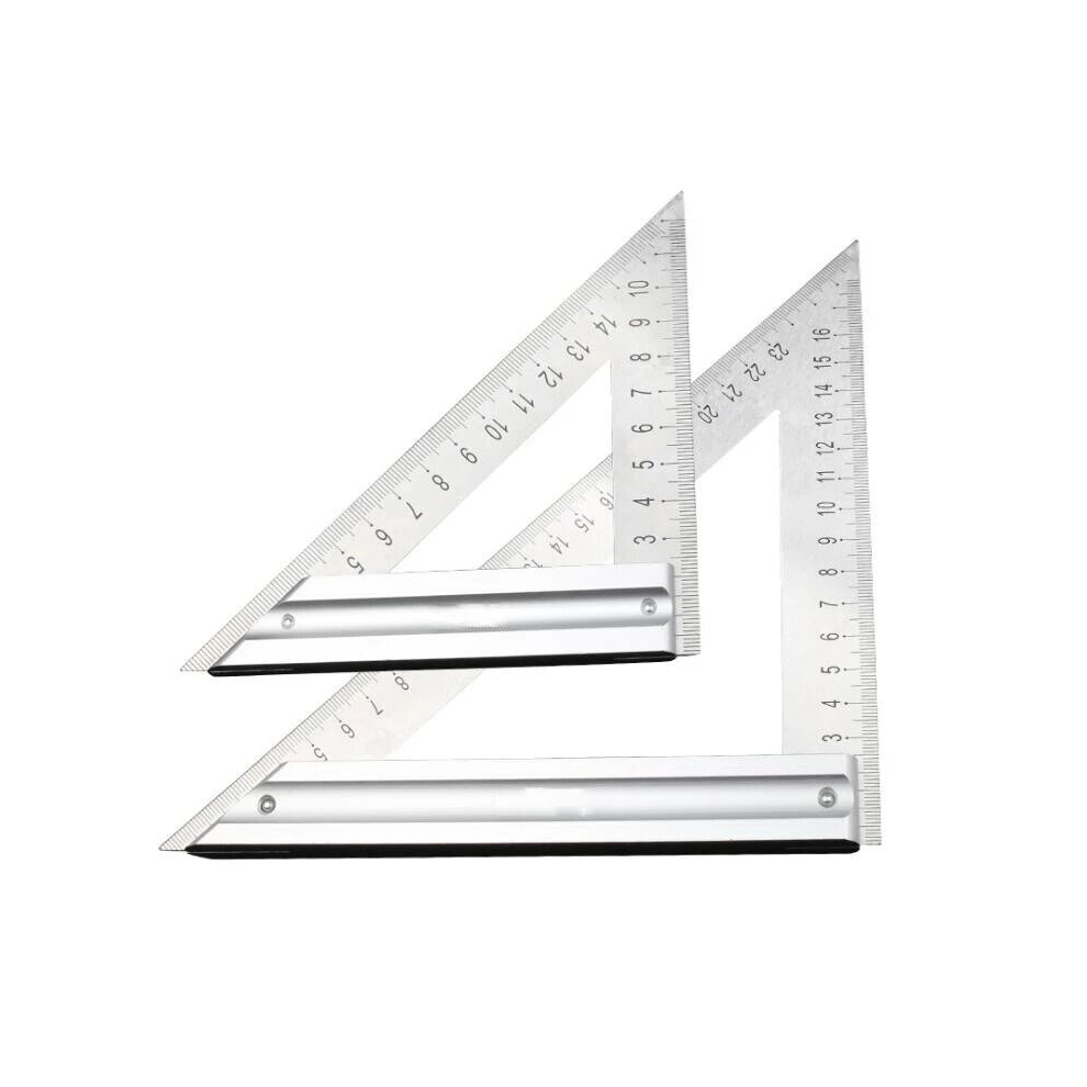 Greener 90 Degree Square Ruler Triangle Ruler Stainless Steel Multi-Function Triangle Board Woodworking Protractor Measuring Instrument 6900082918047