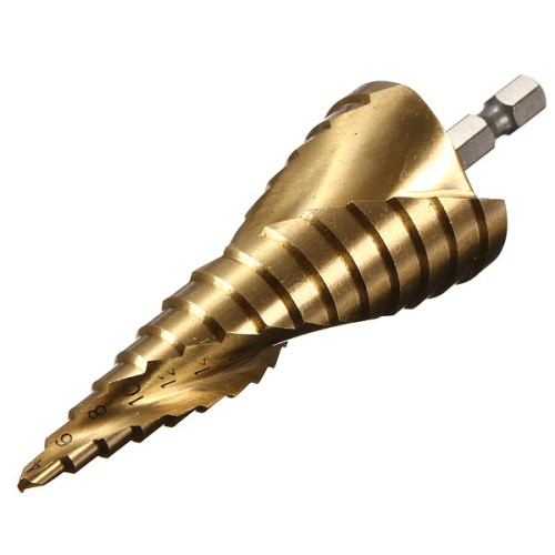 Drillpro DB-S1 3pcs HSS Spiral Grooved Step Drill Bit 4-12/4-20/4-32 1