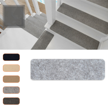 14Pcs 75x20cm Repeatedly-use Anti-slip Stair Pads Carpet Mat Sticky Bottom