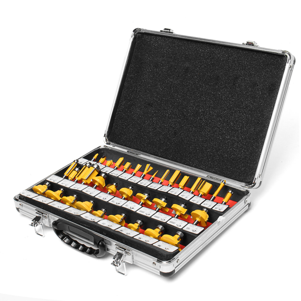 Drillpro 35Pcs 8Mm Shank Router Bit Set Tungsten Carbide Woodworking Cutter Rotary Tool 300742203340