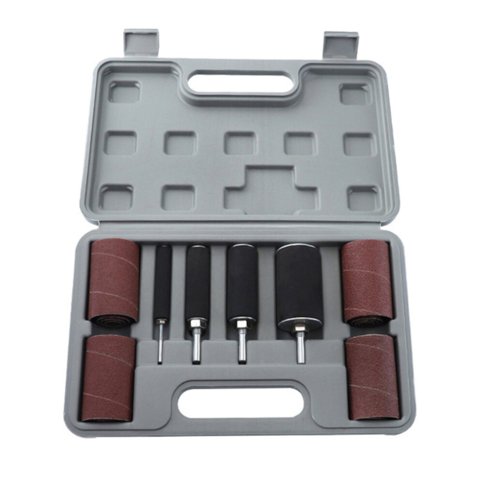 80/120 Grit Sanding Drum Kit With 3/6Mm Shank Sanding Mandrels For Rotary Tool 6900075707306