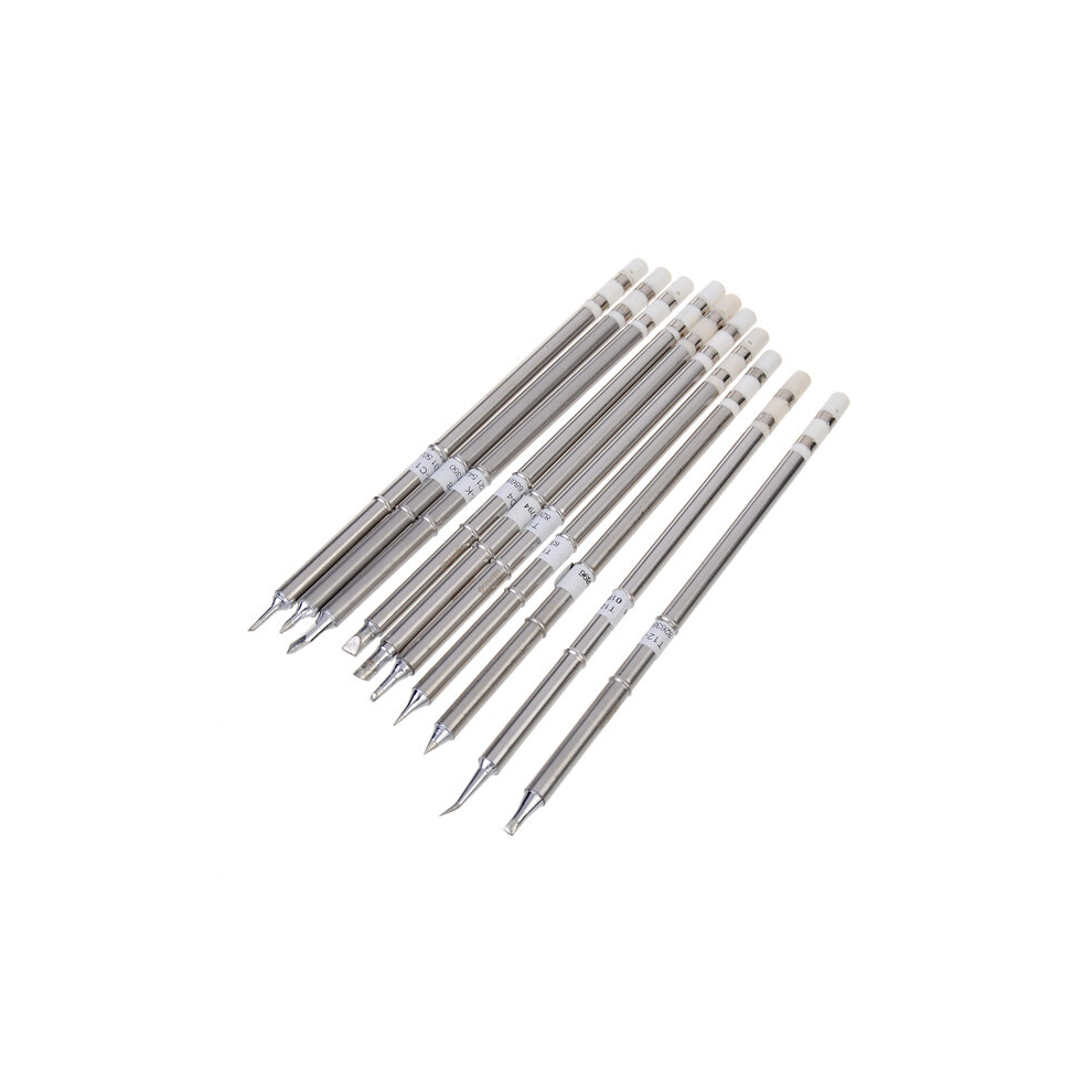 10Pcs T12 Series Solder Iron Tips For Hakkoo Soldering Station Fx-951 Fx-952 791177504131