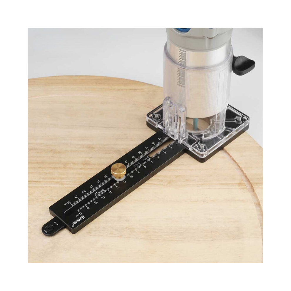 Ganwei Woodworking Circle Cutting Jig For Electric Trimming Machine Wood Router Milling Circle Slotting Base Diy Tools With Scale Fence 752907089434