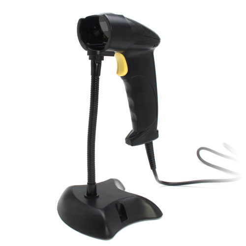 Handheld USB Laser Barcode Scanner Barcode Reader with Stand for POS Black 2
