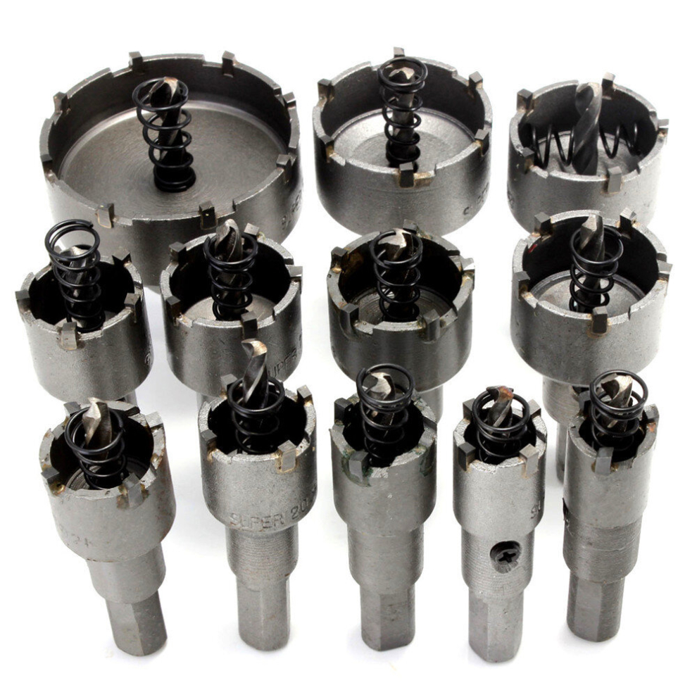 Drillpro 12Pcs 15Mm-50Mm Hole Saw Cutter Alloy Drill Bit Set For Wood Metal Cutting 4713477097898