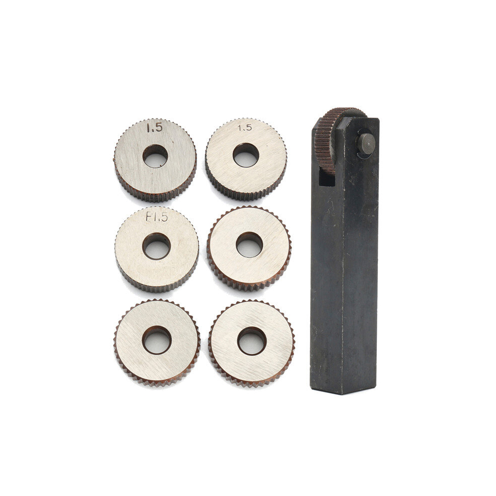 7Pcs Knurling Knurler Tool 0.5/1/2Mm Pitch Single Wheel Diagonal Wheel Linear Knurl Set 600182738373