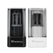 AC 100-240V 50/60HZ Automatic Electric Pencil Sharpener Mechanical White/Black