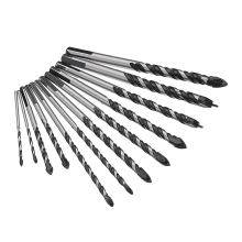 Drillpro 10pcs 1/8 1/4 5/16 3/8 1/2 Masonry Drill Bits Twist Drill Set for Tile Brick Cement Concrete