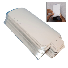 Sello de fábrica para iPhone 14, tarjeta de papel blanco, protección de pantalla, paquete de 100