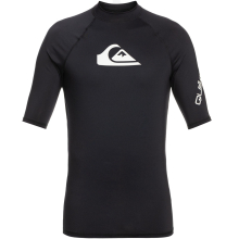 (S, Anthracite) Quiksilver Mens All Time Short Sleeve UPF 50 Swimming Rash Guard Vest Top