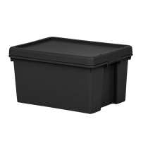 Wham Black 16L Heavy Duty Storage Box Plastic 38.5 x 29 x 21.5cm