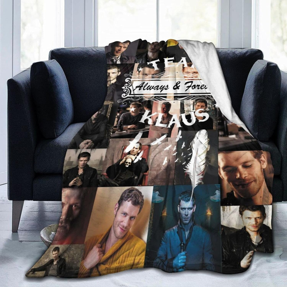 (125CM X 100CM) Klaus Mikaelson Blanket Soft Cozy Throw Blanket Flannel Blankets for Couch Bed Living Room