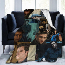 (125CM X 100CM) Penn Badgley Joe Goldberg Soft and Comfortable Warm Fleece Blanket