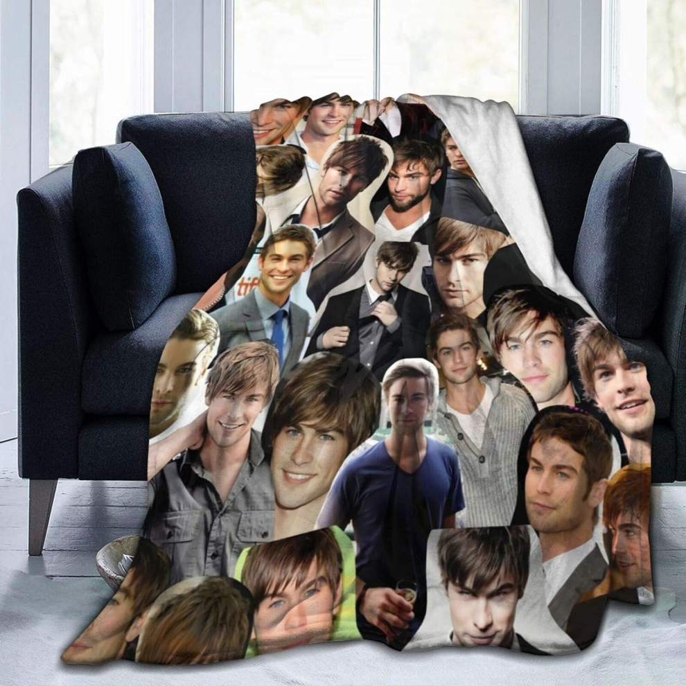 Kerota (125Cm X 150Cm) Nate Archibald Chace Crawford Soft And Comfortable Warm Flannel Blanket
