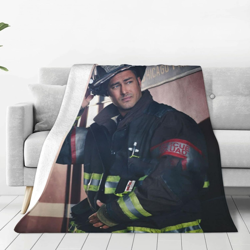 (125CM X 150CM) Comfortable Ultra-Soft Micro Fleece Blanket,Kelly Severide Fleece Blankets for Sofa Bed Travel