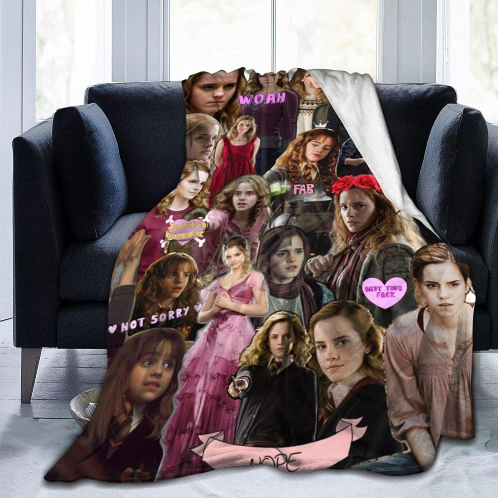 (125CM X 100CM) Hermione Granger Soft Micro Fleece Throw Blanket Super Soft Fuzzy Lightweight Blanket Plush Bed Couch Living Room