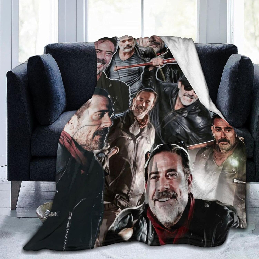 (125CM X 100CM) Jeffrey Dean Morgan Blanket Negan Ultra-Soft Flannel Blanket 3D Print Fluffy Plush Blanket Bedding Decor Throw Blanket