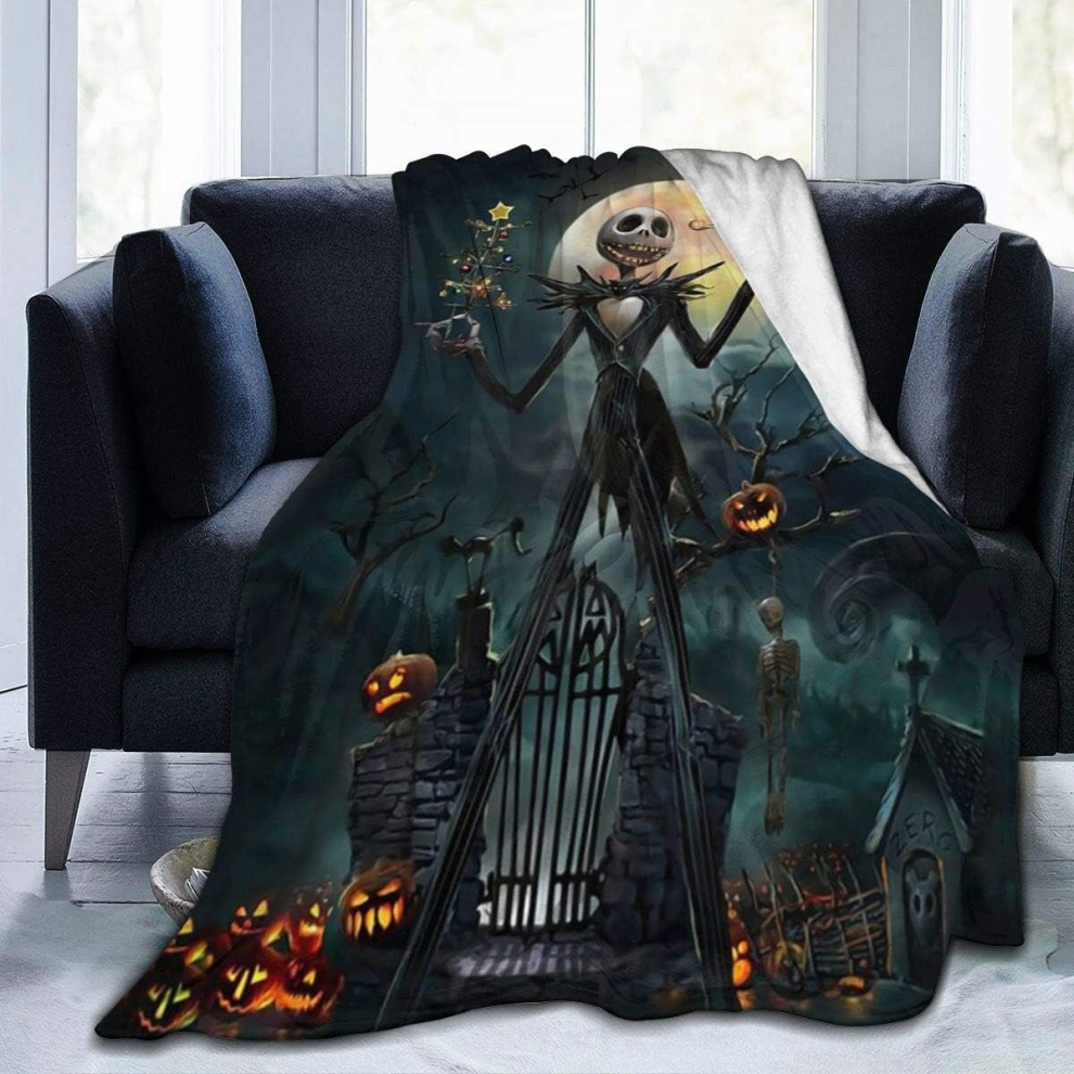 Kerota (150Cm X 200Cm) The Nightmare Before Christmas Jack & Sally Ultra Soft Micro Fleece Blanket, Air Conditioner Blanket