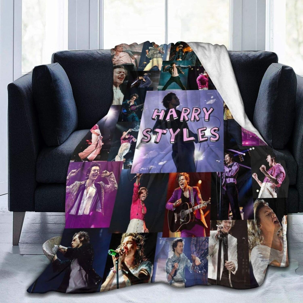 (125CM X 150CM) Harry-Styles Blanket Ultra-Soft Cozy Bedding Skin-Friendly Flannel All Seasons for Bed,Sofa,Chair, Camp Bed Living Roomch