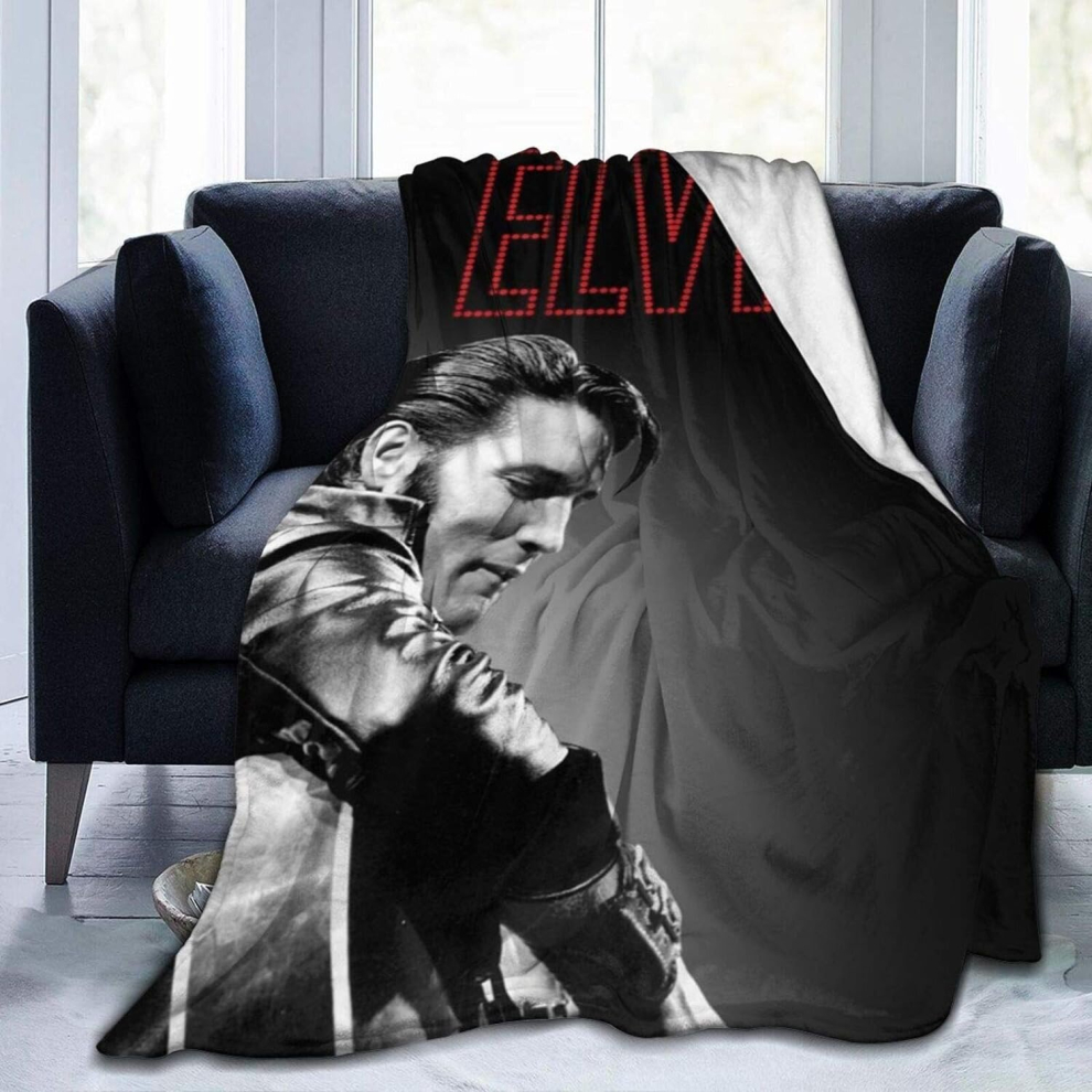 (125CM X 100CM) Vintage Elvis Presley blanket Breathable Cozy Bed Blanket Multiple Sizes for Adult Kids Teens