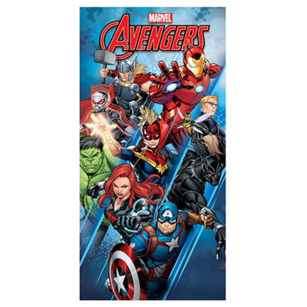 Marvel Avengers Beach Bath Towel 70 x 137 cm Thor Hulk Cap Fast Dry