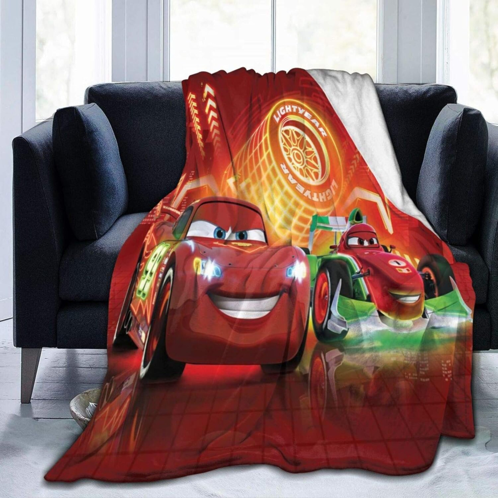 (125CM X 150CM) Vintage Cars Lightning Mcqueen Blanket Ultra-Soft Micro Fleece Blanket Lovely Throw Blanket Fit Couch Bed Sofa Throw Blanket-