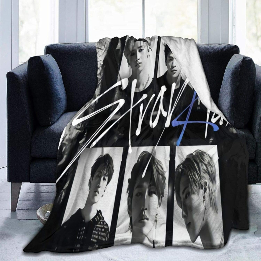 (125CM X 150CM) Stray Kids Soft and Comfortable Warm Throw Blanket Beach Blanket Picnic Blanket Fleece Blankets