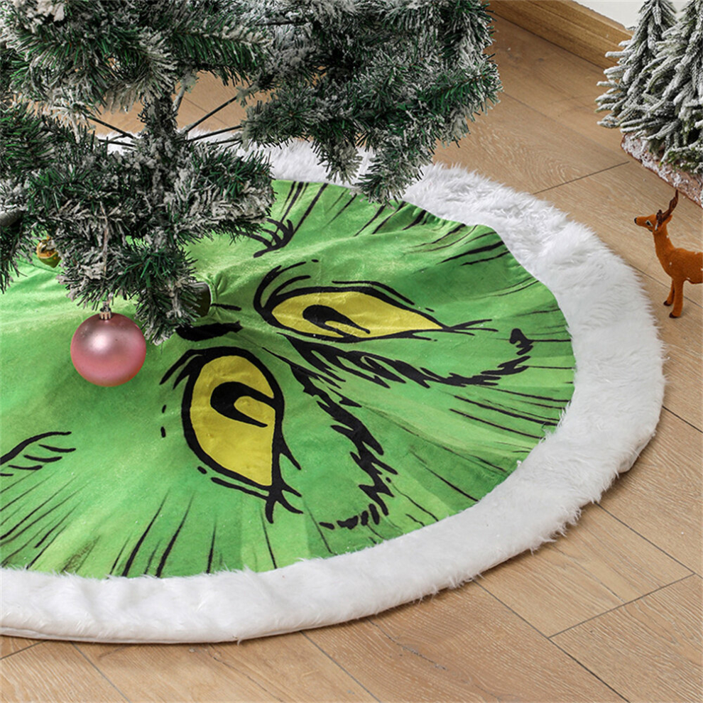 Grinch LED Christmas Tree Skirt Floor Mat Large Tree Skirt