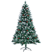 (5 Feet) Christmas Tree Bushy Snowy Pencil Home Décor