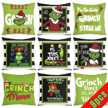 Pack Of 9 Grinch Christmas Decorative Pillow Cover