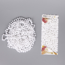 (White) 24ft Hanging Bead Garland Christmas Tree Decorations Xmas Party Tinsel String