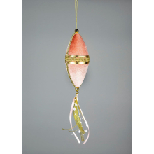 (Nut Bauble Pink 7x30cm, 1) Christmas Hanging Decorations Pink Velvet Foam Pendants Xmas Gift Tree Ornaments