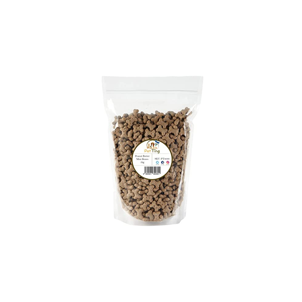 Premium Peanut Butter Bones Dog Biscuits 1kg (Peanut Butter Bones)