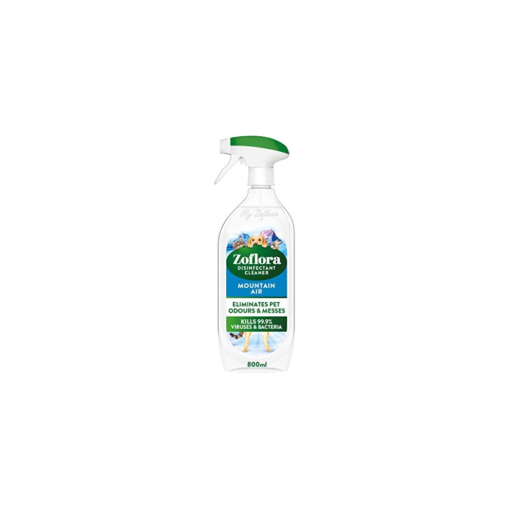 Zoflora Mountain Air 800ml Multipurpose Disinfectant Cleaner, Antibacterial Surface Cleaner, Kitchen Cleaner Spray Cuts Through Grease & Grime