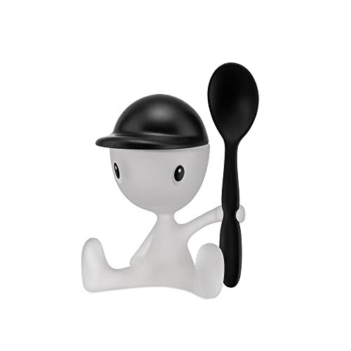 Alessi ASG23 B Cico Egg Cup With Salt Castor And Spoon In Thermoplastic ...