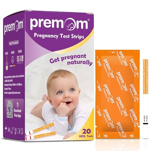 Premom HCG Pregnancy Test Strips: 30 Individually Wrapped Pregnancy ...