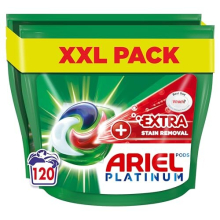 Ariel All-in-1 Platinum PODs Detergent Capsules, 120 Washes (60x2) with Extra Stain Removal & Hygiene – 81754565