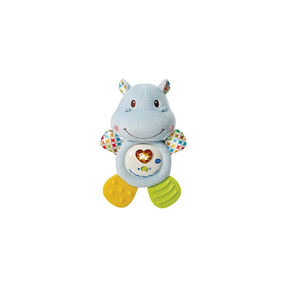 Vtech Little Friendlies Happy Hippo Teether | Teething & Sensory Toy For Babies With Sound & Music | Great For Motor Development & Suitable For Ages 3