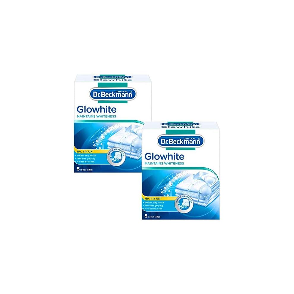 Dr Beckmann Glowhite Fabric Whitener with Stain Remover, 40 g 10 Count (Pack of 2)