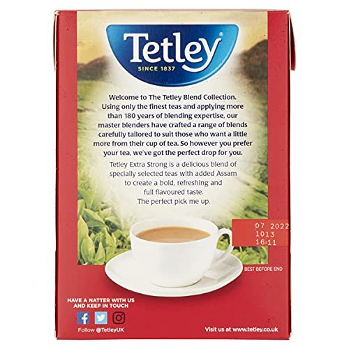 Tetley Extra Strong Tea, Black Tea, Pack of 6 Boxes, 450 Teabags 2
