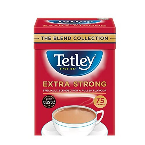 Tetley Extra Strong Tea, Black Tea, Pack of 6 Boxes, 450 Teabags 1