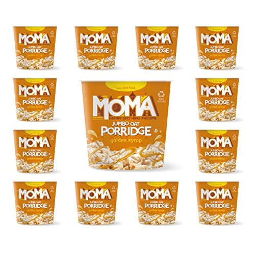MOMA Instant Porridge Pots GOLDEN SYRUP Pack of 12 x 70g Breakfast