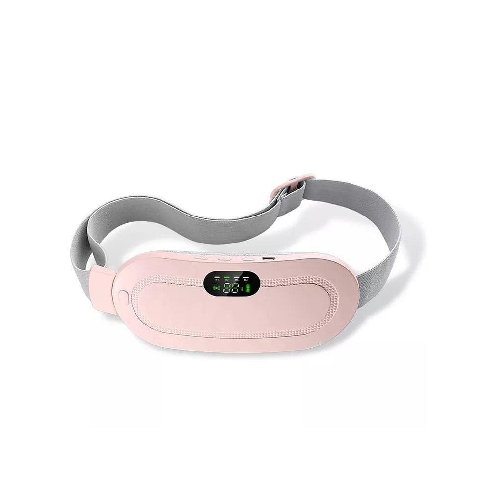 Gs Gscom Menstrual Heating Pad, With 3 Heat Levels And Vibration Massage Modes For Back And Stomach Pain Relief, Rechargeable Portable Period Cramp Heat Pad