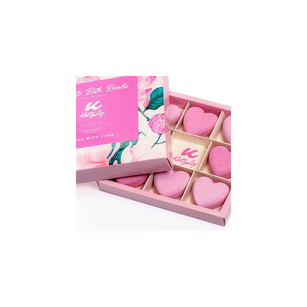 Katty Loy - Bath Bombs Gift Set - Luxury Bath Fizzies Spa Pamper Kit for Moisturizing Skin Mothers' Days Gift Birthday Present Ideas - Gift for Women
