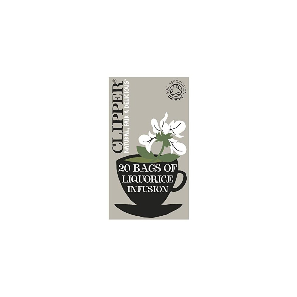 Clipper Organic Liquorice Tea Bags | 120 Infusion Liquorice Root Teabag Sachets (6 x Boxes of 20) | Bulk Buy for Home & Catering | Caffeine-Free