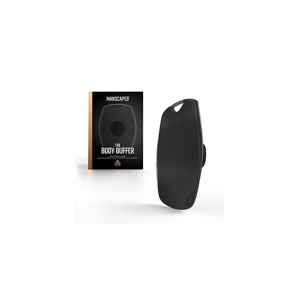 MANSCAPED? The Body Buffer Premium Silicone Scrubber for Nourishing, Cleaning & Exfoliating Your Skin - Lather Boosting Bristles with Ergonomic