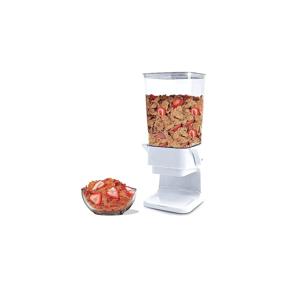 Lekesky Cereal Dispenser, Countertop Dry Food Container Storage Won't Crush Food, Ideal for Storing Cornflakes, Beans, Granola and Pet Food, 5.5L